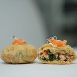 Mini pastilla saumon épinards